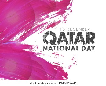 innovative abstract, banner or poster for Qatar National Day with nice and creative design illustration, 18th of December, Qatar National Day.