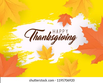 Innovative abstract, banner or poster for Thanks Giving Day with nice and creative design illustration.