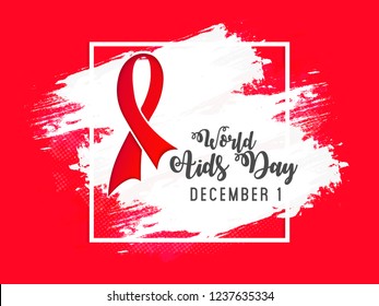Innovative abstract, banner or poster for World AIDS Day with nice and creative design illustration, 1st of December, World AIDS Day.
