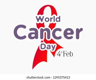 Innovative abstract, banner or poster for World Cancer Day or 4th of Feb with nice and creative design illustration.