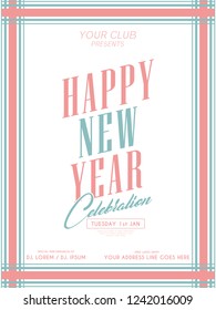 Innovative abstract, flyer or invitation for New Year Party Flyers with nice and creative design illustration, Party Flyers or brochures, Happy New Year.