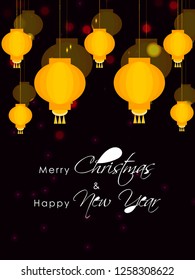 Innovative abstract, greetings and poster for Merry Christmas and Happy New Year with nice and creative design illustration.