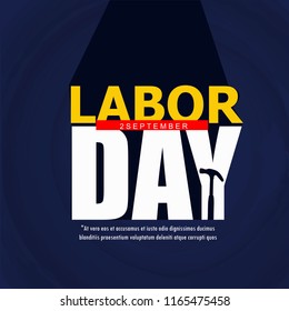 Innovative abstract illustration or poster, banner for Happy Labor Day, sale offer Design template. 