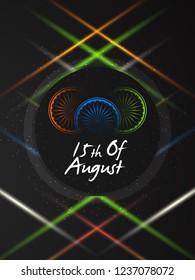Innovative abstract or poster for 15th of August or Independence Day Day of INDIA with nice and creative design illustration in a background, Independence Day of INDIA