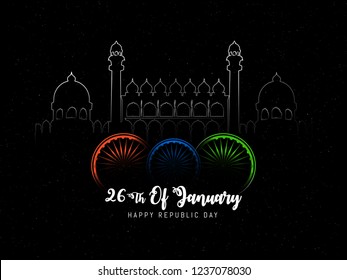 Innovative abstract or poster for 26th of January or Republic Day of INDIA with nice and creative design illustration in a background, Republic Day of INDIA