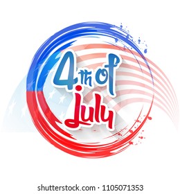 Innovative abstract or poster for 4th of July, Independence Day of USA, with creative design illustration in a background.