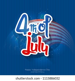 innovative abstract or poster for 4th of July, Independence Day of USA, with nice and creative design illustration.