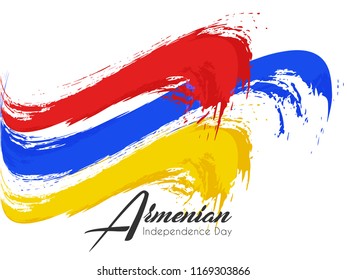 Innovative abstract or poster for Armenian Independence Day with nice and creative design illustration, 21st September.