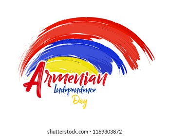 Innovative abstract or poster for Armenian Independence Day with nice and creative design illustration, 21st September.