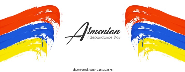 Innovative abstract or poster for Armenian Independence Day with nice and creative design illustration, 21st September.