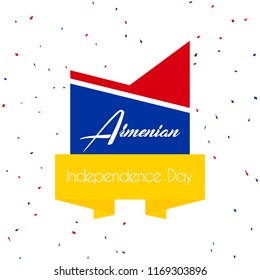 Innovative abstract or poster for Armenian Independence Day with nice and creative design illustration, 21st September.