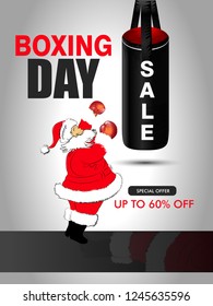 Innovative abstract or poster for Boxing Day, Sale Banner, Poster or Flyer Design with Discount Offer.