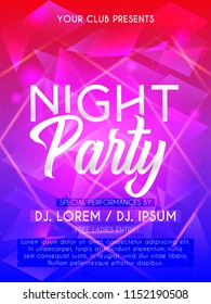 Innovative abstract or poster or brochures for Party Flyers with nice and creative design illustration, Night Party.