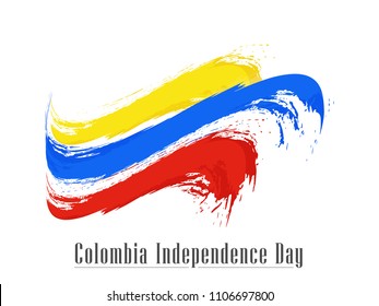 Innovative abstract or poster for Colombia Independence Day, 20th of July, with creative design illustration.