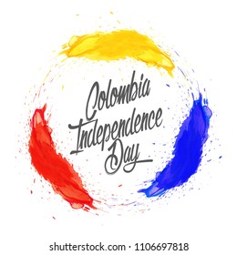 Innovative abstract or poster for Colombia Independence Day, 20th of July, with creative design illustration.