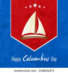 innovative abstract or poster for Columbus Day with nice and creative design illustration.