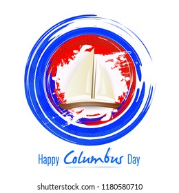 Innovative abstract or poster for Columbus Day with nice and creative design illustration.