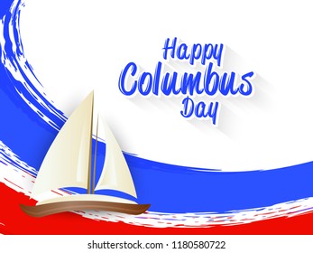 Innovative abstract or poster for Columbus Day with nice and creative design illustration.