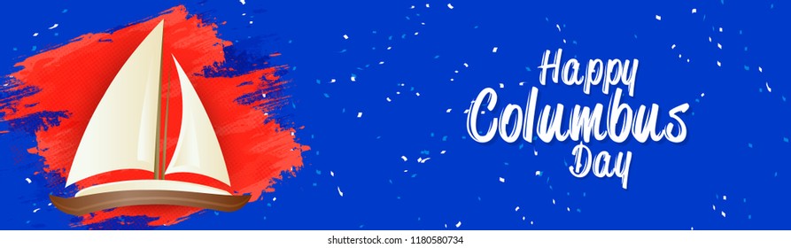Innovative abstract or poster for Columbus Day with nice and creative design illustration.