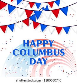Innovative abstract or poster for Columbus Day with nice and creative design illustration.