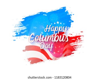 Innovative abstract or poster for Columbus Day with nice and creative design illustration.