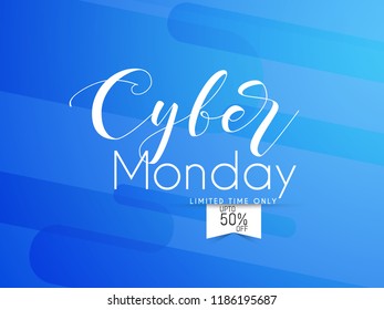 Innovative abstract or poster for Cyber Monday Sale with nice and creative design illustration, Cyber Monday Sale.