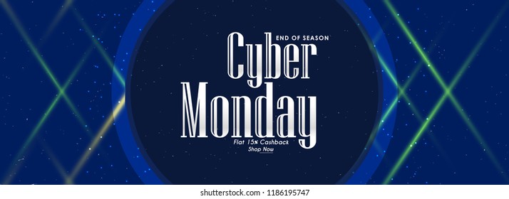 Innovative abstract or poster for Cyber Monday Sale with nice and creative design illustration, Cyber Monday Sale.