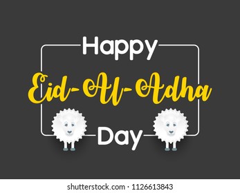 Innovative abstract or poster for Eid Al Adha, or Bakrid, with nice and creative design illustration in background.