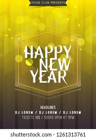 Innovative abstract, poster, flyer for Happy New Year Celebration or Happy New Year Party with nice and creative design illustration.