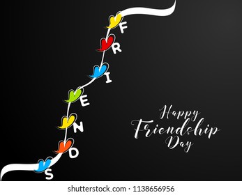 innovative abstract or poster for Friendship Day or Friends Forever with nice and creative design illustration. 