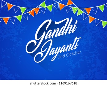 Innovative abstract or poster for Gandhi Jayanti or 2nd October with nice and creative design illustration, Mohandas Karam Chandra Gandhi Birthday.