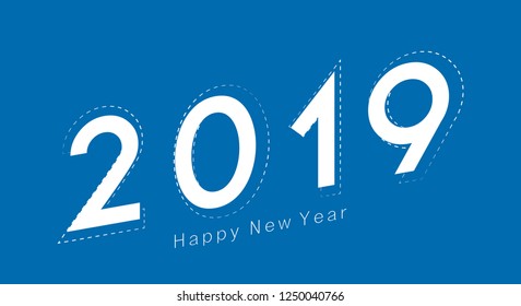 Innovative abstract or poster or greetings for Happy New Year with nice and creative design illustration in a textured background.