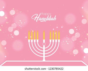 Innovative abstract or poster for Happy Hanukkah or Hanukkah with nice and creative design illustration in a background, Hanukkah Jewish holiday.