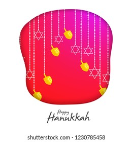 Innovative abstract or poster for Happy Hanukkah or Hanukkah with nice and creative design illustration in a background, Hanukkah Jewish holiday.