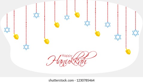 Innovative abstract or poster for Happy Hanukkah or Hanukkah with nice and creative design illustration in a background, Hanukkah Jewish holiday.