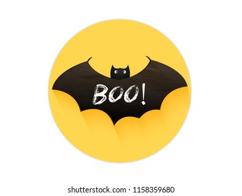 Innovative abstract or poster for Haunted Halloween or Boo with nice and creative bat design illustration.