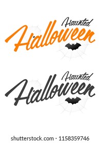 innovative abstract or poster for Haunted Halloween or Halloween with nice and creative design illustration. 