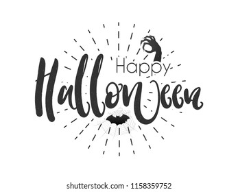 innovative abstract or poster for Haunted Halloween or Halloween with nice and creative design illustration. 