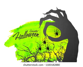 Innovative abstract or poster for Haunted Halloween or Trick or Treat with nice and creative design illustration.