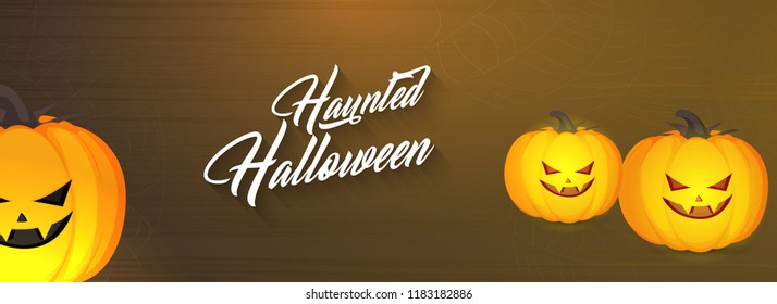 Innovative abstract or poster for Haunted Halloween or Trick or Treat with nice and creative design illustration.