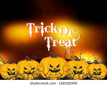 Innovative abstract or poster for Haunted Halloween or Trick or Treat with nice and creative design illustration.