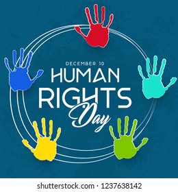 Innovative Abstract Or Poster For Human Rights Day With Nice And Creative Design Illustration, Human Rights Day, 10th Of December.