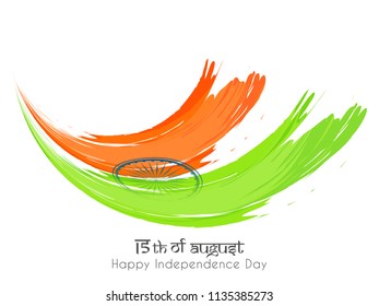 Innovative abstract or poster for Independence Day of INDIA, 15th of August, with nice and creative brush design effect in a background. 