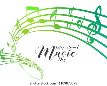 Innovative abstract or poster for International Music Day, Music Day creative banner or poster, with creative design illustration.