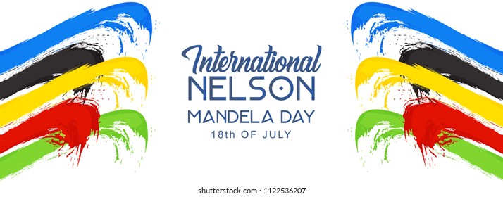 Innovative abstract or poster for International Nelson Mandela Day, 18th of July, with nice and creative design illustration.