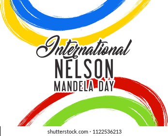 Innovative abstract or poster for International Nelson Mandela Day, 18th of July, with nice and creative design illustration.