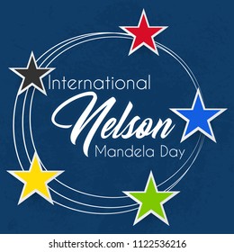 Innovative abstract or poster for International Nelson Mandela Day, 18th of July, with nice and creative design illustration.