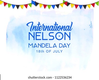 Innovative abstract or poster for International Nelson Mandela Day, 18th of July, with nice and creative design illustration.