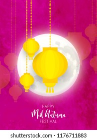 Innovative abstract or poster for Mid Autumn Festival with nice and creative design illustration, Lantern Festival