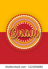 Innovative abstract or poster for Onam with nice and creative design illustration.